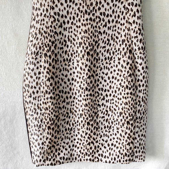 Diane Von Furstenberg Arianna Dress Woman’s Size 8 Leopard Print Black Back - Picture 4 of 14